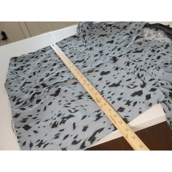 Women's Blue 3/4 Puff Sleeve Top XL - Picture 5 of 7